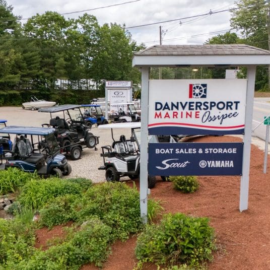 Danversport Marine Ossipee Signage and Bintelli Golf Carts