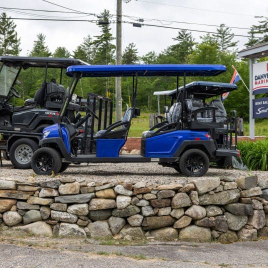 Blue Bintelli Golf Cart at Danversport Marine Ossipee