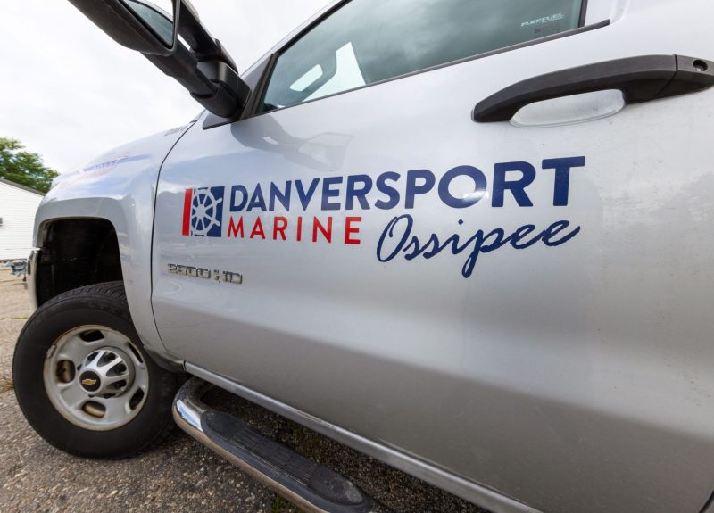 Danversport Marine Ossipee truck signage